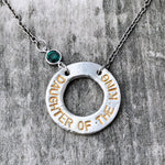 DAUGHTER OF THE KING HAND CAST PEWTER NECKLACE