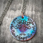 FAMILY TREE FLAME PAINTED NECKLACE