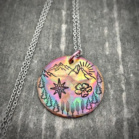 ALBERTA ADVENTURE FLAME PAINTED NECKLACE